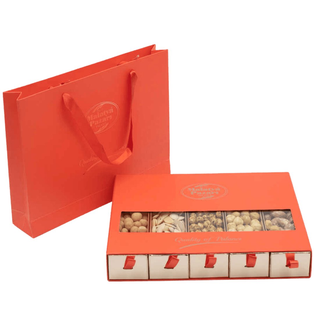 Luxury Mix Nuts Box Pink 740 g (26,1 oz) - Palanci Shop