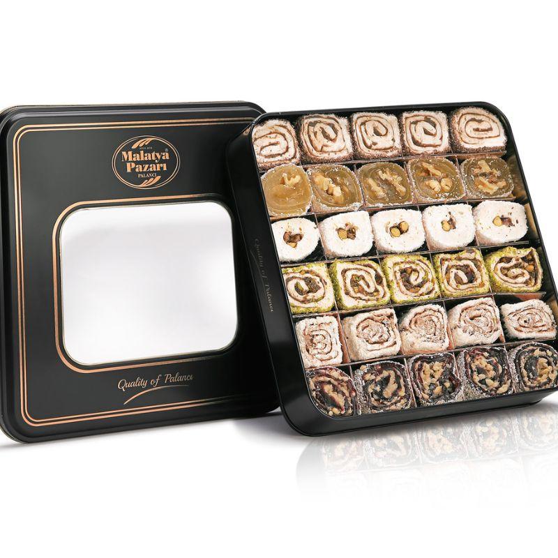 Mix Wrapped Turkish Delight 820 g Tin Box (28,92 oz) - Palanci Shop