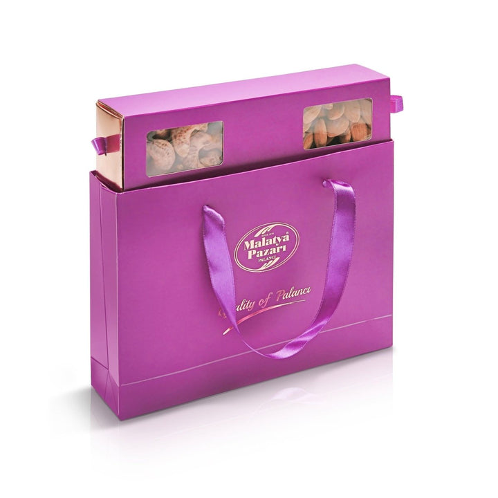 Luxury Mix Nuts Box Purple 470 g (16,57 oz) - Palanci Shop